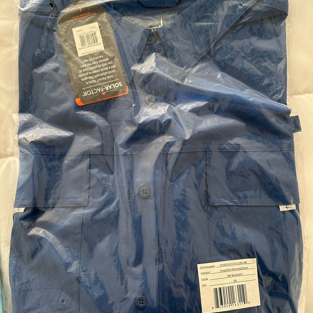 Solar Factor Men's Blue Casual Button Down Shirt
